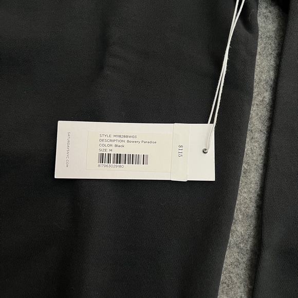 SATURDAYS NYC 2018 "Bowery Paradise" Black Crewneck Sweatshirt MEDIUM NWT - Picture 8 of 13